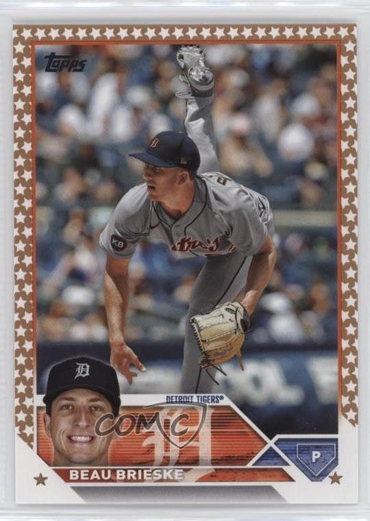 2023 Topps Complete Set Fanatics Exclusive Gold Star Beau Brieske #184 ff8