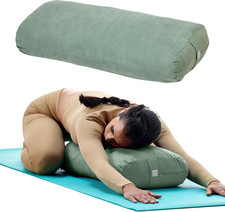 Yoga Bolster Pillow, Soft Meditation Cushion for Yoga, Massage and Back Support