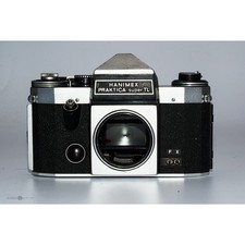 Hanimex Praktica Super TL 35mm SLR Camera Body Silver Black Good East Germany