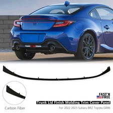 For 2022 2023 BRZ GR86 Carbon Fiber Trunk Lid Finish Molding Trim Cover Panel