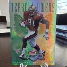Donruss 1998 Leaf Rookies & Stars Crusade Terrell Owens #22 49ers Green /250
