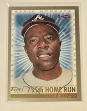 Hank Aaron 2000 Topps #237 Magic Moments 755th HR Variation Braves HOF Mint