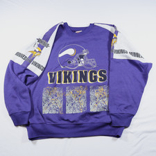 Vintage 90s Minnesota Vikings Sweatshirt Men s Large NFL Team Rated USA Made