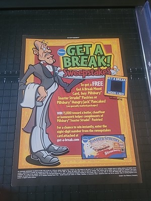 Toaster Strudel Sweepstakes 2001 Print Ad 8x11 Promo Great To Frame 