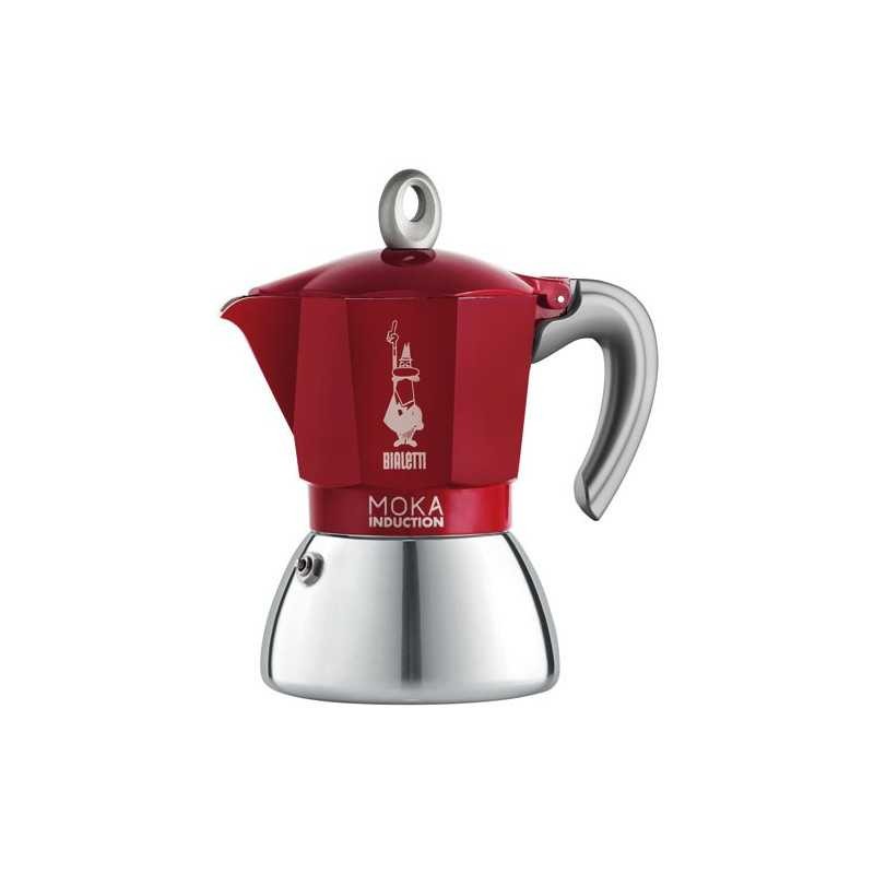 Cafetière Moka Induction Bialetti rouge 2 tasses pour un espresso riche et rapide