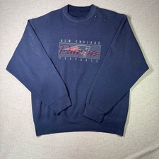 Vintage New England Patriots Crewneck Sweatshirt Distressed NFL 90s