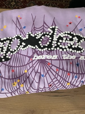 Sp5der Acai Hoodie Purple Size L