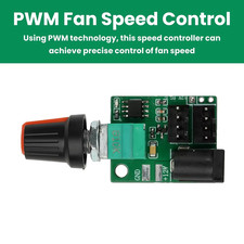 2-Channel 4-Wire Fan Speed Controller DC 12V 5A PWM Fan Speed Control Manual Pot