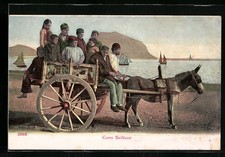 Carro Siciliano, Asino Italiano, Cartolina 