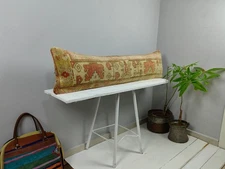 LONG BOLSTER PILLOW TURKISH RUG PILLOW LONG BED PILLOW LONG LUMBAR PILLOW DECOR