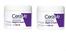 2 X CeraVe Skin Renewing Night Cream Moisturizing Face With Niacinamide 1.7oz