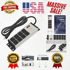 Heavy Duty 20 AMP Power Strip Surge Protector with 8 Outlets - Industrial Use