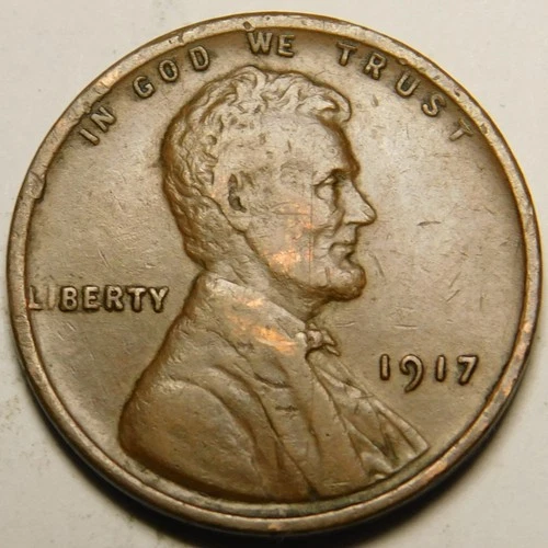 1917 P Lincoln Wheat Cent Penny VF-Details "Actual Coin Pictured"