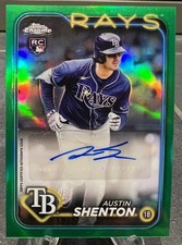 2024 Topps Chrome Update Austin Shenton Green Auto /99 #AC-ASH RC Rookie