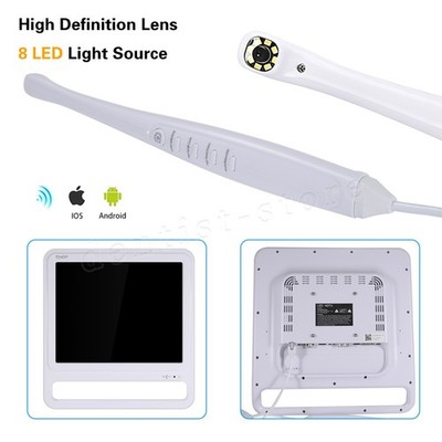 Zahnarzt-Intraoralkamera 8 LED Hochauflösende Makro-Linse 17-Zoll-LCD-Bildschirm