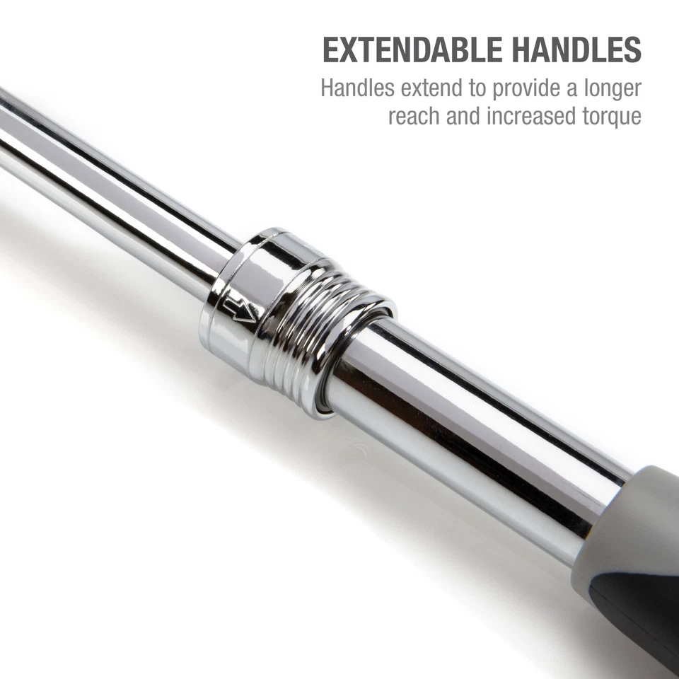 STEELMAN 3/8-Inch Drive 9.5-13.5in L Extendable Flex-Head Ratchet, 96755 - Image 4 of 4