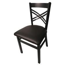 Oak Street Mfg SL2130ESP Crossback Chair w/Espresso Vinyl Seat