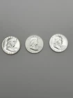 1961 1962 1963 Silver Proof Franklin Half Dollars 3 Coin Lot 90% Silver#1003