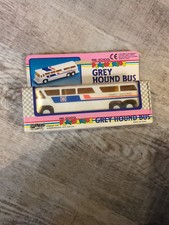 Vintage 1990 Friction Playmakers Plastic Toy Grey Hound Bus Coach Boxed VGC