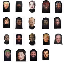 Drake Trump Snoop West Kimbo Tyson Musk Slatham Swift Mask Elastic Mesh FullFace