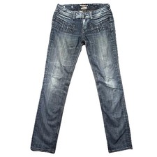 REROCK for Express Womens 6 Skinny Jeans Distressed Stretch Denim Low Rise EUC