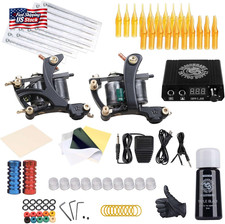 Dragonhawk Traditional Pro Complete Tattoo Kit - Two Machines Gun Easy Use Color