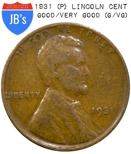 1931 (P) Lincoln Wheat Cent Circulated Good/Very Good (G/VG)