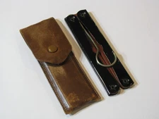 Circa 1920 Vtg Pocket Fold Up Travel Clothing Coat Hanger Made in England w/Case