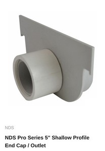 NDS 5" Shallow Profile Endcap 2" End Outlet