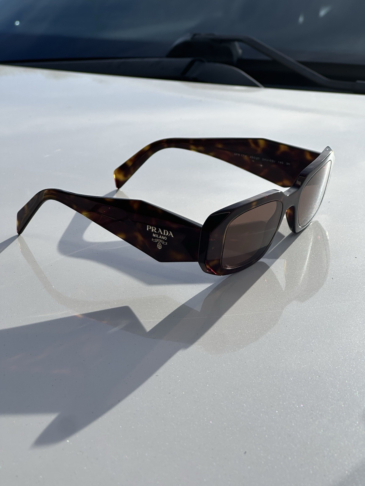 PRADA Oval Sunglasses Tortoise Shell Plastic Fram… - image 9