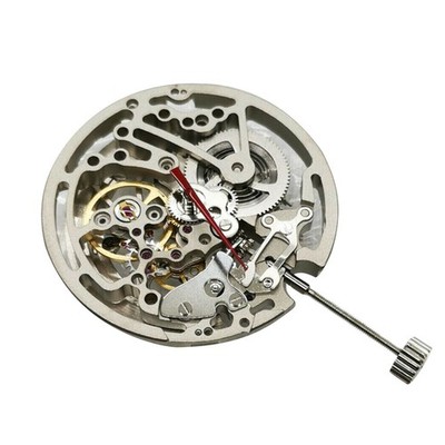 Skeleton Automatic Watch Movement With Tap 10 Stem Replace For Seagull TY2809