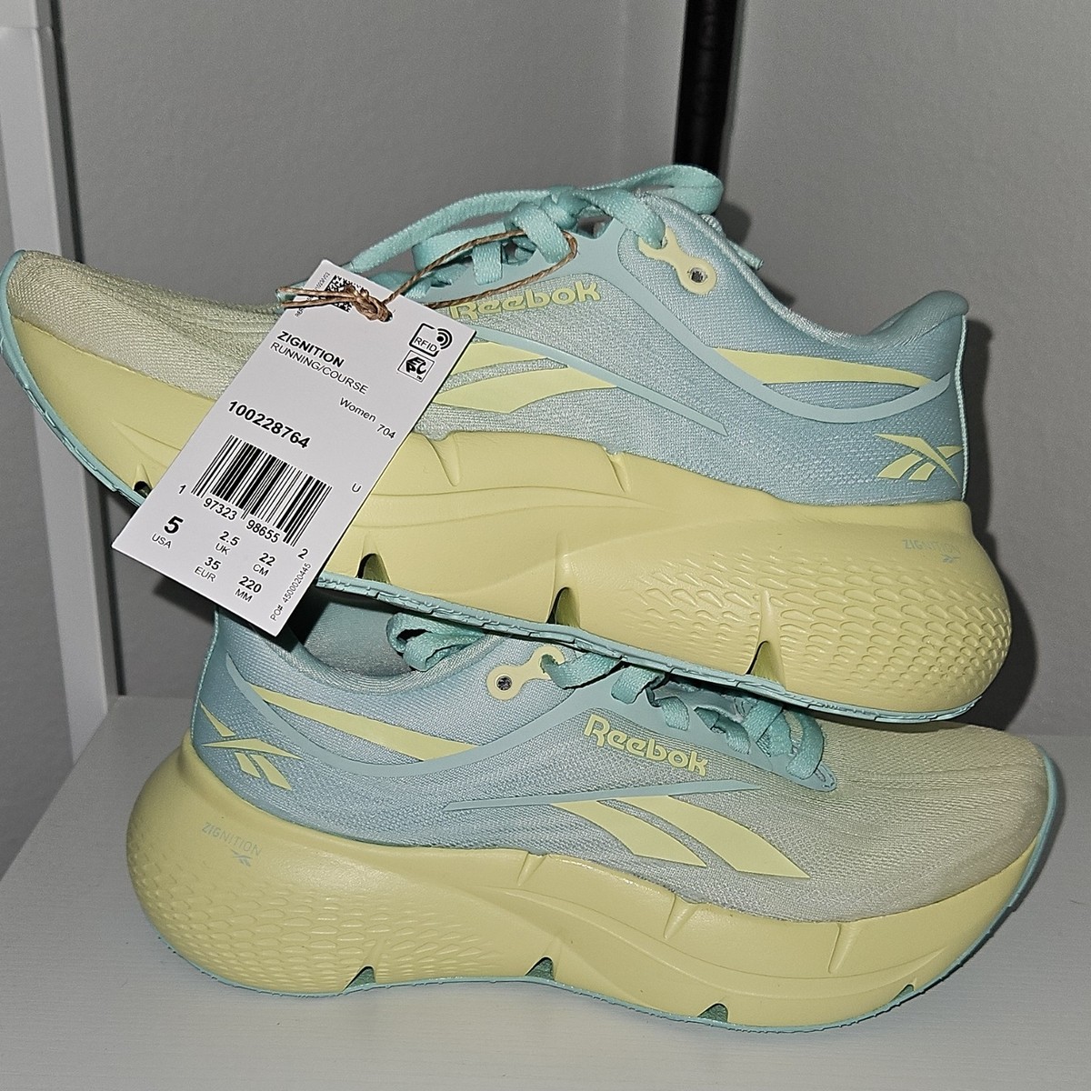 Reebok Zignition Glitch Aqua Yellow Haze Women's Mesh Running