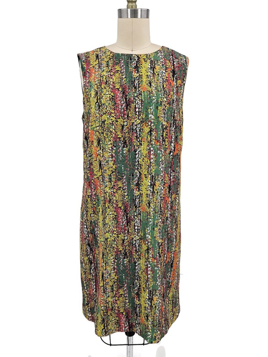 M Missoni Sleeveless Silk Dress Womens XL? Green Shift