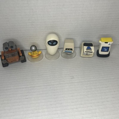Disney Pixar Wall-E Eve Lamp Light Steward Bot M-O VAC-M PVC Figures Lot of 6