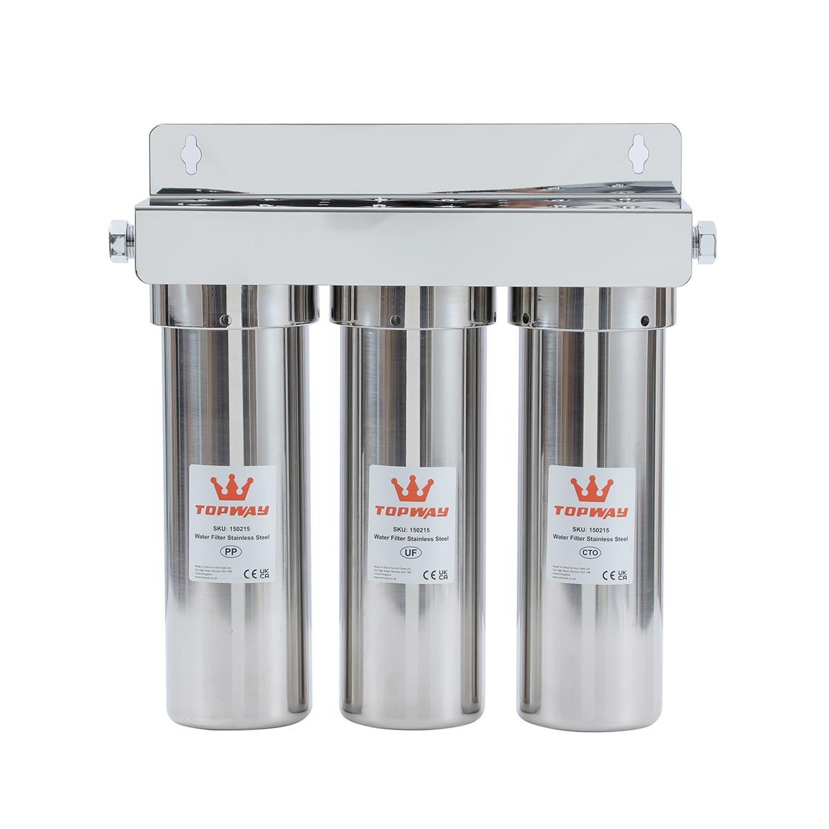 TOPWAY 3 Stage Water Filter Stainless Steel