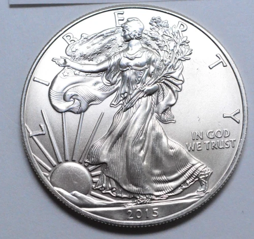 2015 American Silver Eagle Dollar 1 Oz 999 Silver Coin Uncirculated, No Reserve