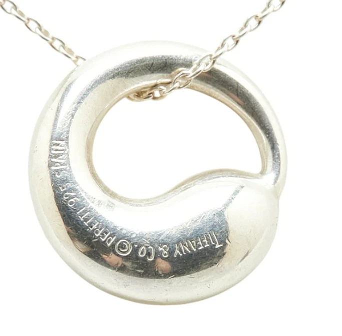 Collana lunga cerchio eterno Tiffany & Co. 32" argento 925 Peretti Auth #9221