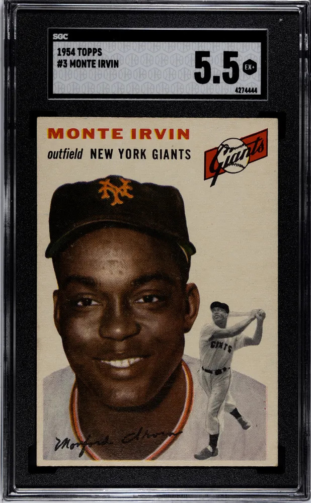 1954 Topps Monte Irvin #3 SGC 5.5