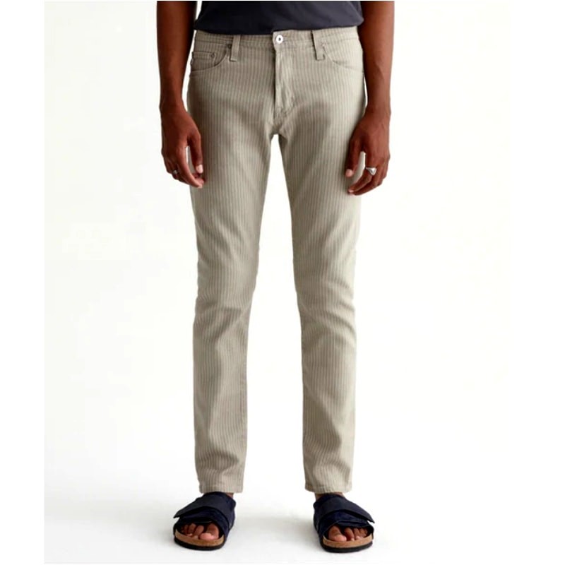 AG Adriano Goldschmied Men's Polar Khaki Multi Tellis Modern Slim Jeans Size 38