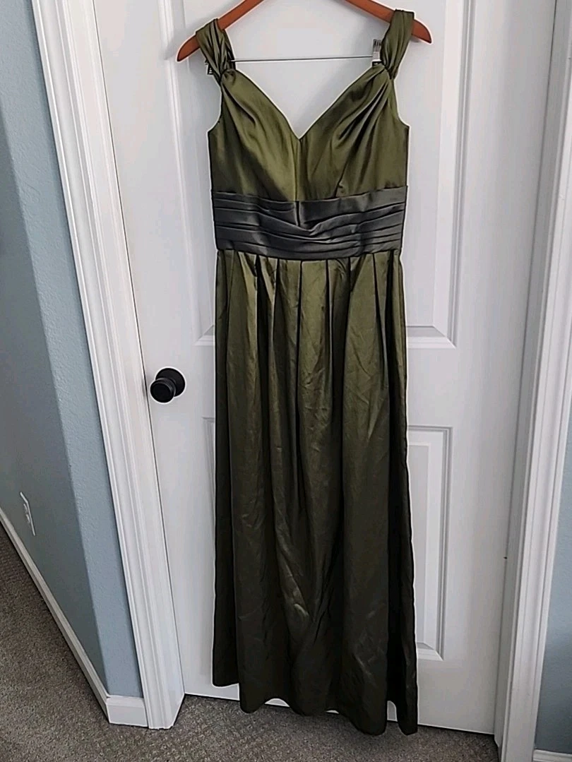 green emerald velvet dress One-Sleeve Pleat Organza and Taffeta Long Dress – John Paul Ataker main image 1