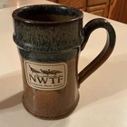 Sunset Hill Stoneware Pottery Pair Mugs Handcrafted USA NWTF Conserve Hunt Share — photo 3