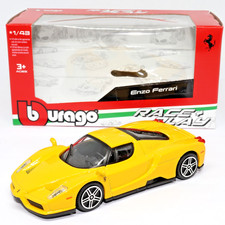 Bburago-1:43 Scale-Ferrari Enzo Ferrari-Brand New Boxed-Die-cast Toy Car-Yellow