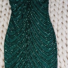 Windsor Green Sequin Sleeveless Bodycon Dress Size S PD7838E