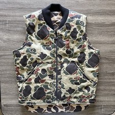 Vintage Walls Puffer Vest Duck Camo Reversible Zip Size Large USA