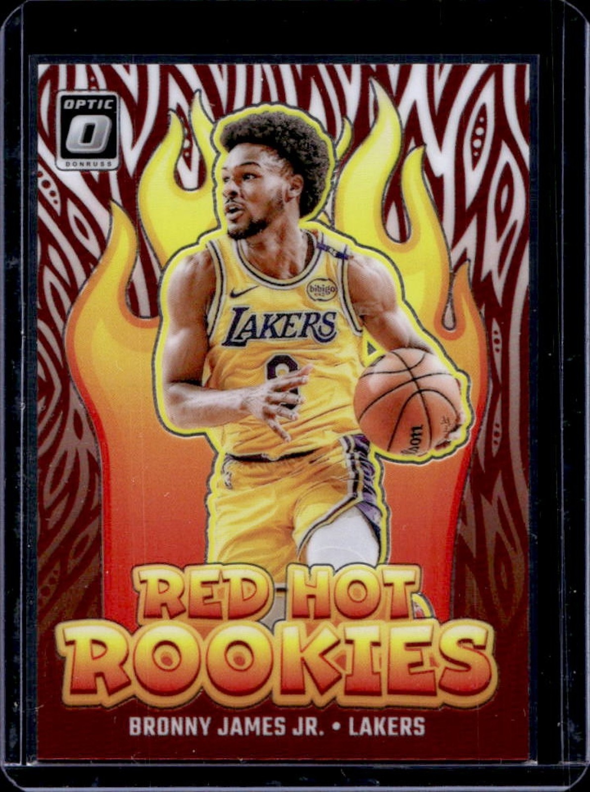 2024-25 Donruss Optic Bronny James Jr. Red Hot Rookies RC #8 Lakers