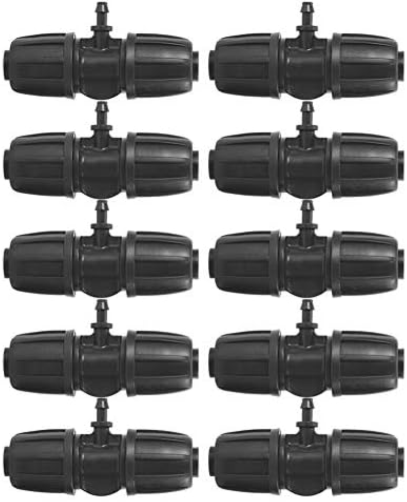 10 Hose Connector 16mm a 4/7 Giunti a T con Bloccaggio da Giardino di Alta Quali