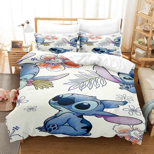 3D Lilo&Stitch Cartoon Charakter Bettwäsche Set 2/3/4 tlg Kissenbezug Bettbezug - Bild 3 von 16