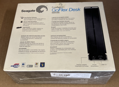 Seagate Free Agent GoFlex Desk 1 TB External Hard Drive USB 2.0 Plug Play Sealed - Afbeelding 7 van 7