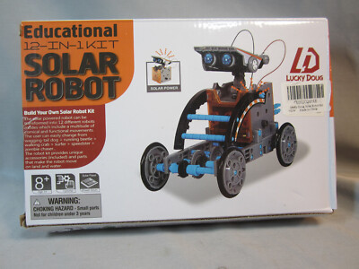 STEM School Solar Robot Kit 12-in-1 Science Robot Kit  Lucky Dog New