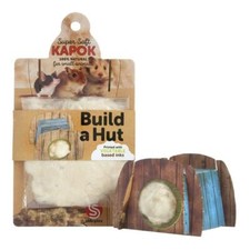 Sharples Kapok Build a Hut, Nest, Bed | Natural Small Animal Den Vegetable Based